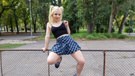 Ellie Shou - Tiny Blonde Gets Naked In Public & Cum Inside Her picture 1