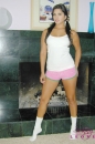 White Cotton Panties And Pink Shorts With The Fireplace picture 1