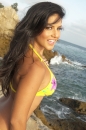 Sunny Leones Yellow Bikini At The Beach picture 27